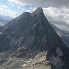 Verortung via Georeferenzierung der Kamera: Aufgenommen in der Nähe von Visp, Schweiz in 4077 Meter